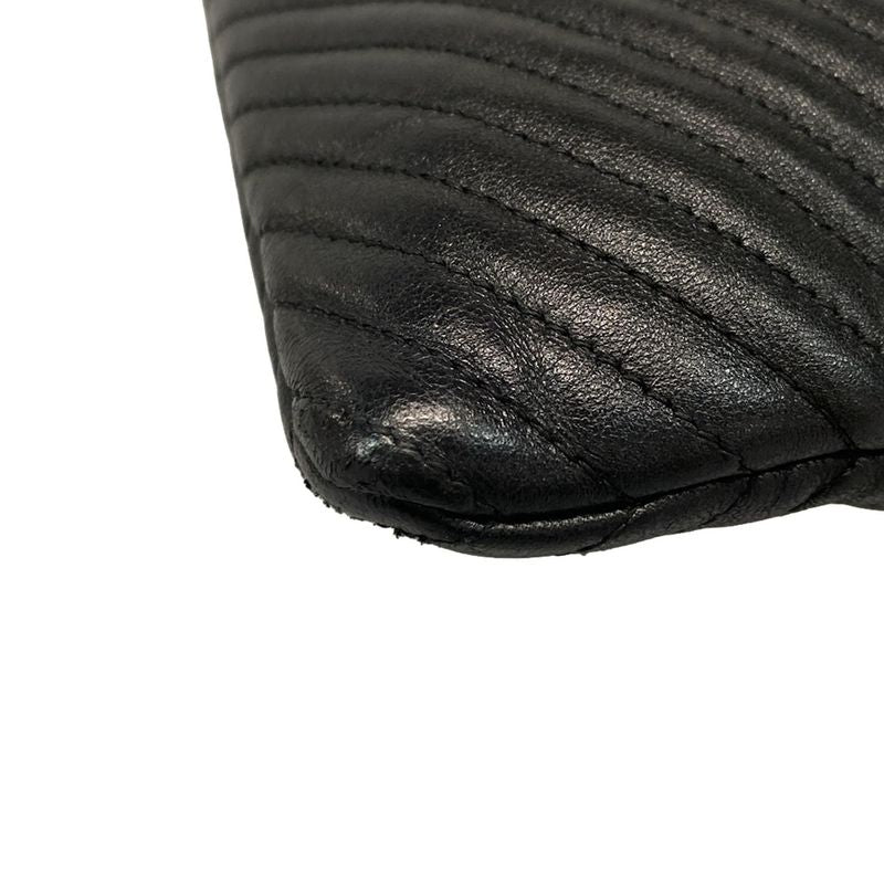 Chanel Clutch Bag Boy Chanel V-stitch (chevron) Black Lambskin