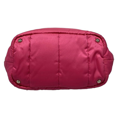 Prada Handbag Tessuto Bomber Pink Leather