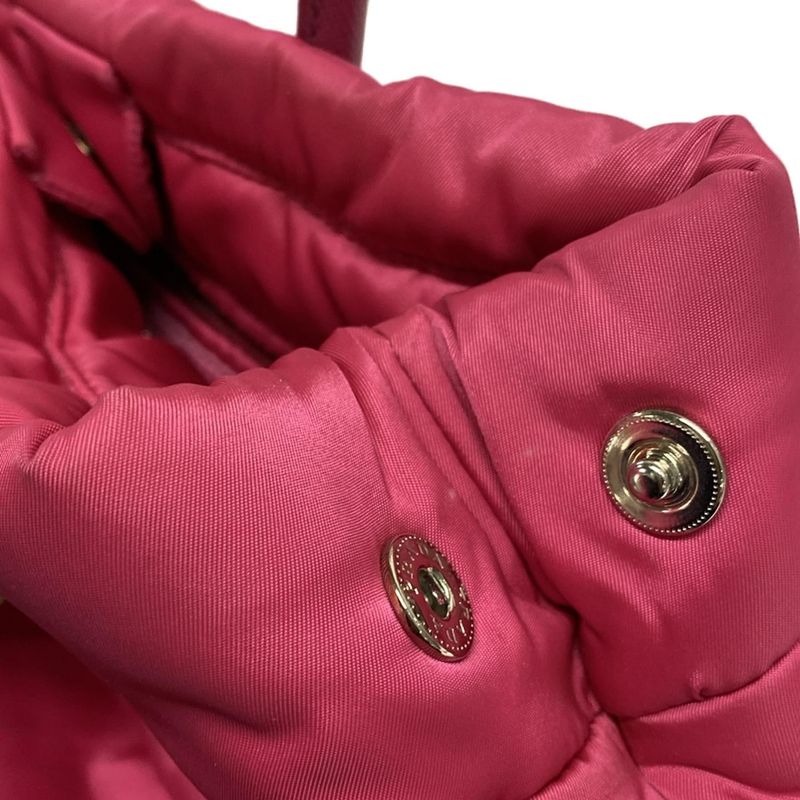 Prada Handbag Tessuto Bomber Pink Leather