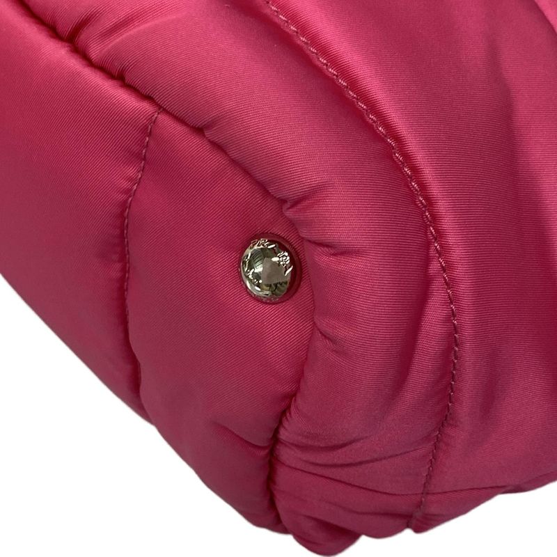 Prada Handbag Tessuto Bomber Pink Leather