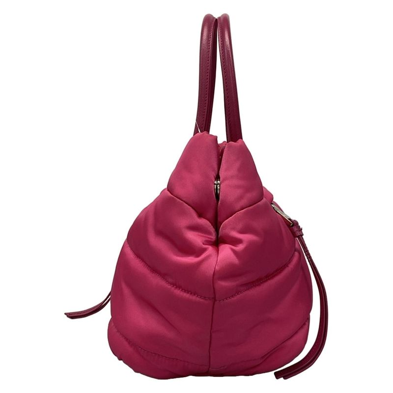 Prada Handbag Tessuto Bomber Pink Leather