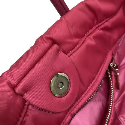 Prada Handbag Tessuto Bomber Pink Leather