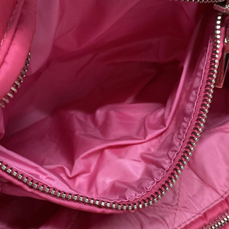 Prada Handbag Tessuto Bomber Pink Leather