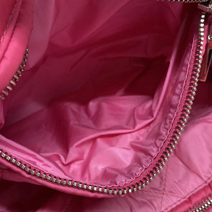 Prada Handbag Tessuto Bomber Pink Leather