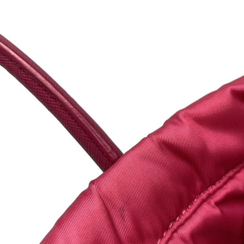 Prada Handbag Tessuto Bomber Pink Leather