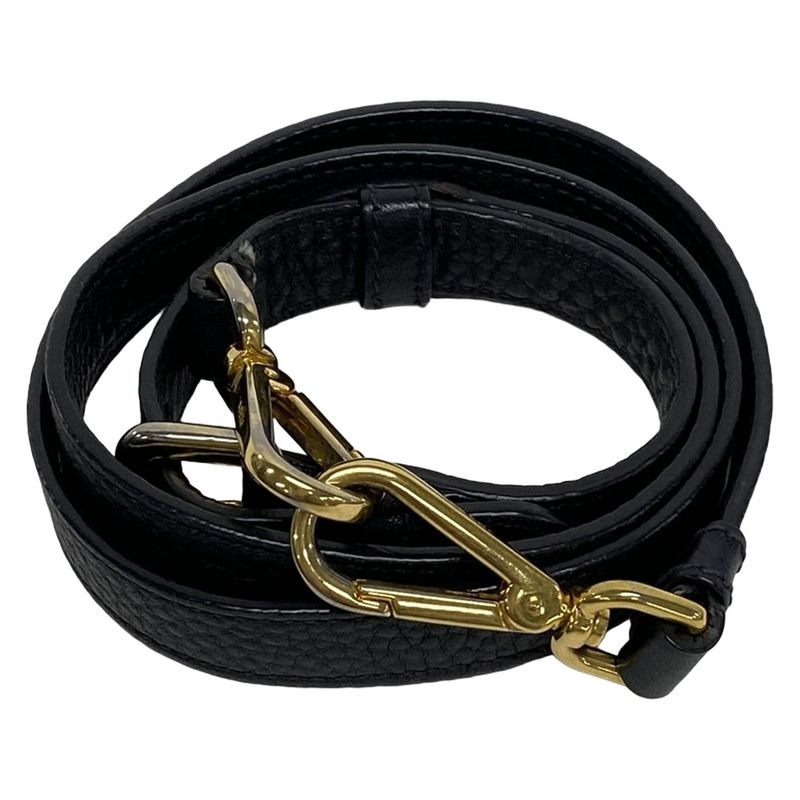 Prada Tote Bag - Black Leather Tag Leather