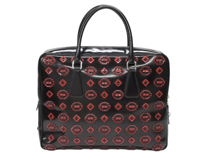 Prada Handbag Patent Leather Black