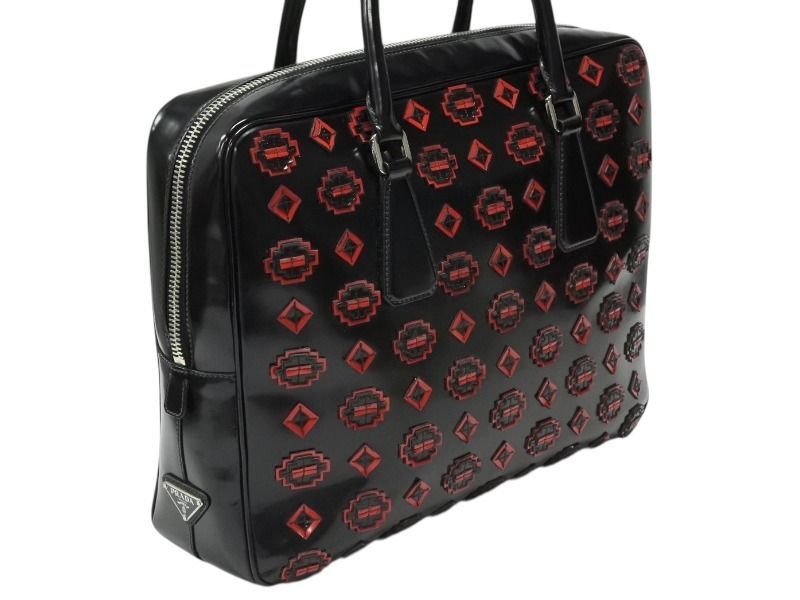 Prada Handbag Patent Leather Black — view 4