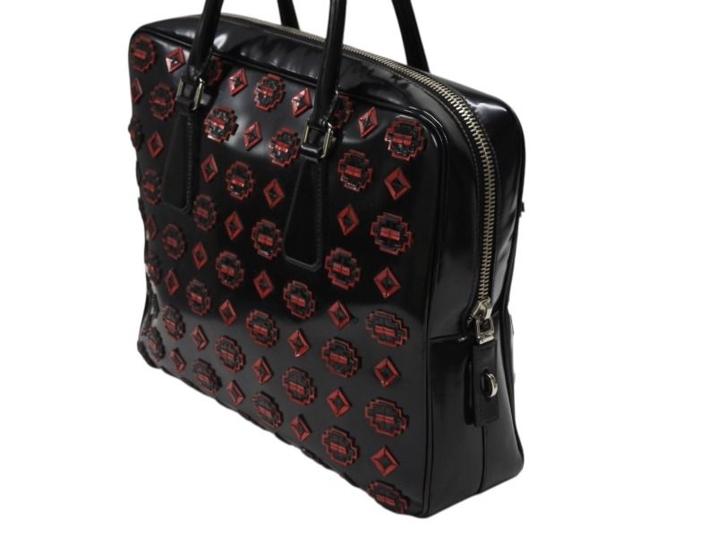 Prada Handbag Patent Leather Black — view 5