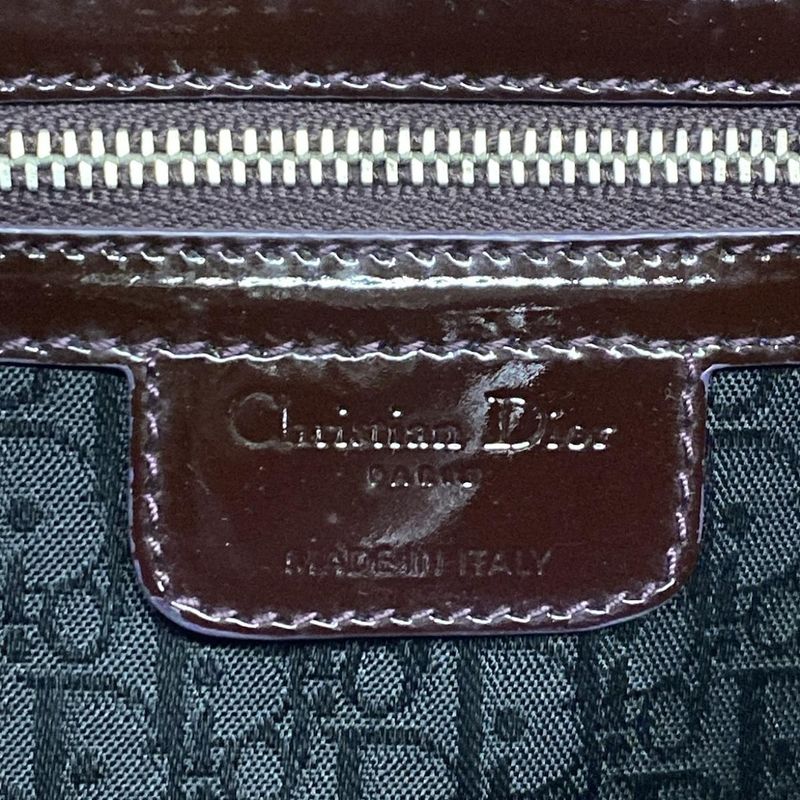 Dior/christian Dior Handbag Lady Dior Large Bag Purple Leather