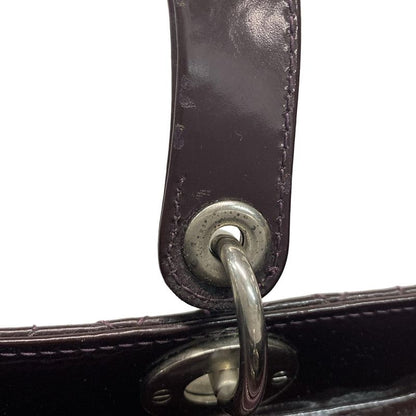 Dior/christian Dior Handbag Lady Dior Large Bag Purple Leather