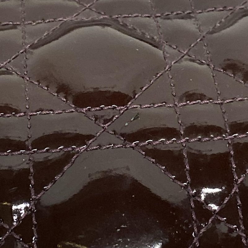 Dior/christian Dior Handbag Lady Dior Large Bag Purple Leather