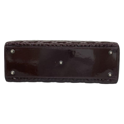 Dior/christian Dior Handbag Lady Dior Large Bag Purple Leather