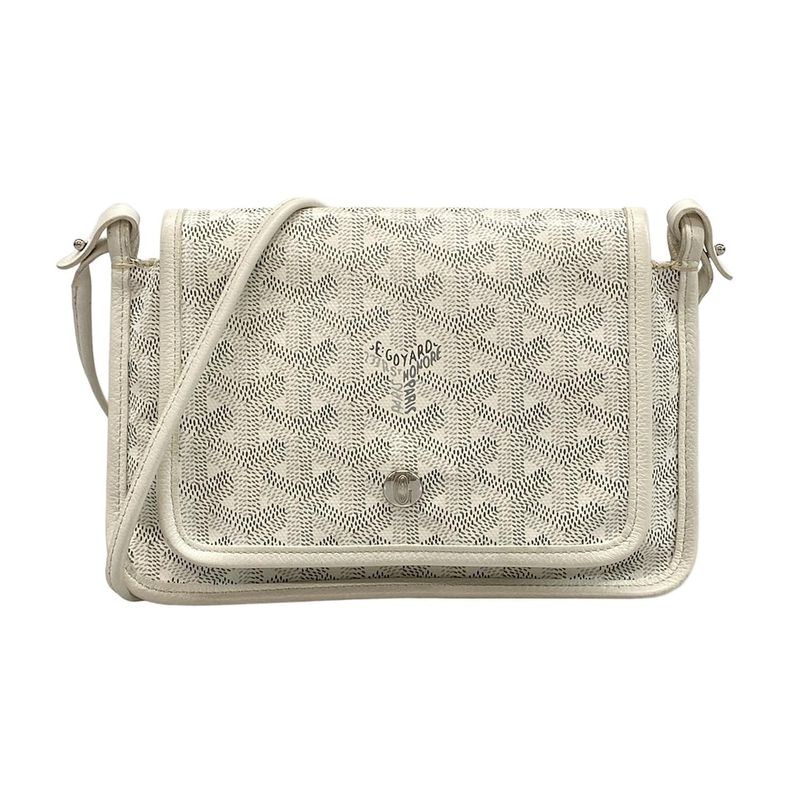 Goyard Shoulder Bag Plume White Leather