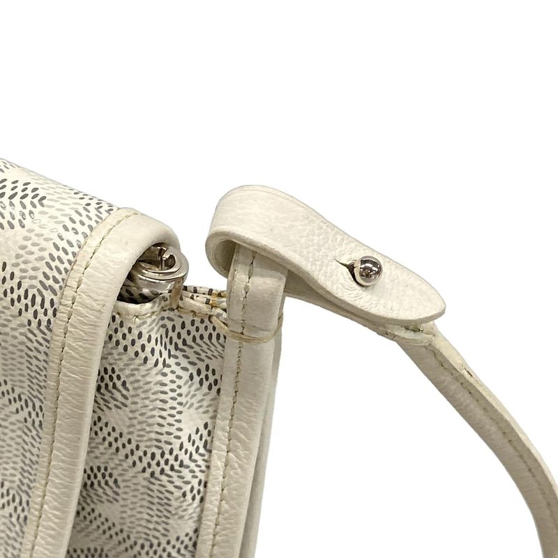 Goyard Shoulder Bag Plume White Leather