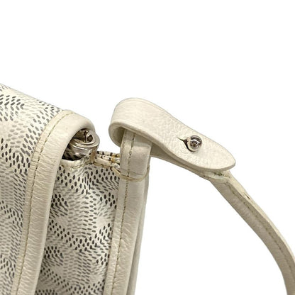 Goyard Shoulder Bag Plume White Leather
