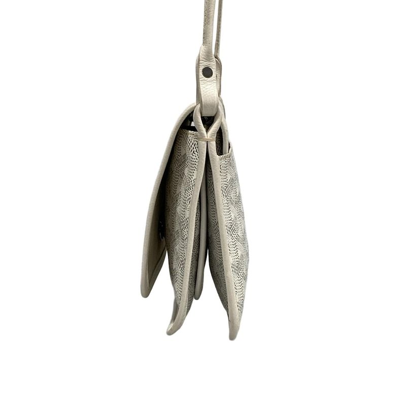 Goyard Shoulder Bag Plume White Leather