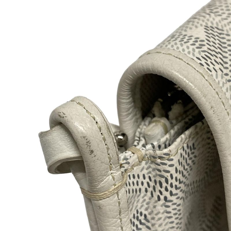 Goyard Shoulder Bag Plume White Leather