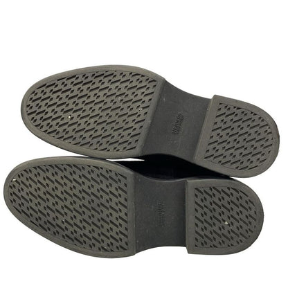 Hermes Short Boots 37 Women's Veo Black Kelly Buckle/silver Hardware Mouton