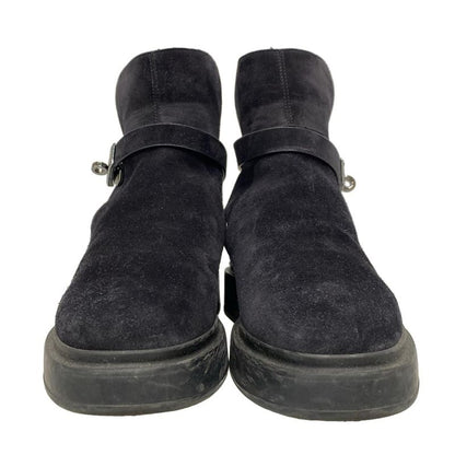 Hermes Short Boots 37 Women's Veo Black Kelly Buckle/silver Hardware Mouton