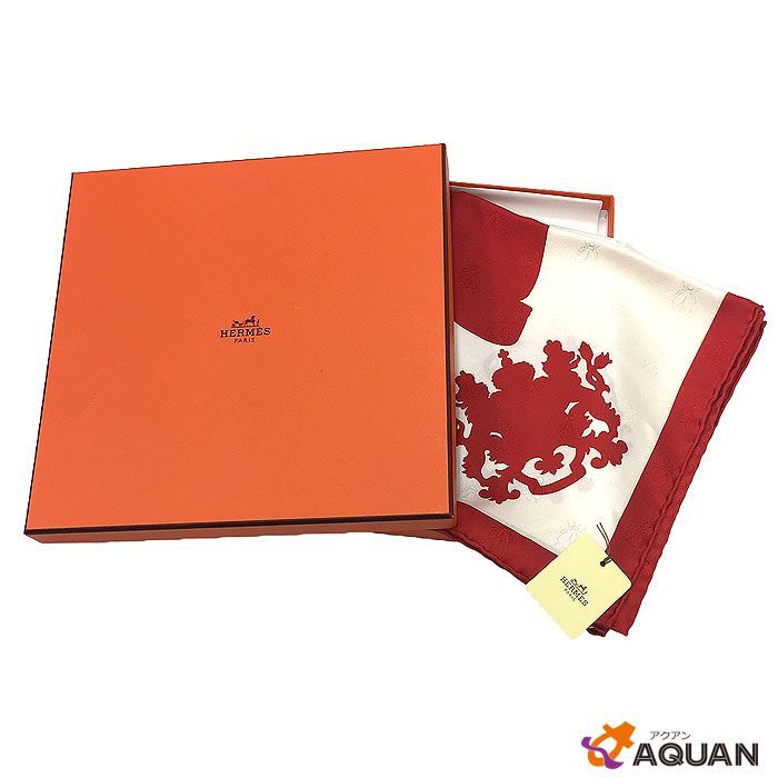 Unused Hermes Scarf Carré 90 Court Harness Court Harness Tattooage Aq3147