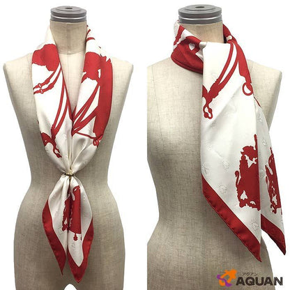 Unused Hermes Scarf Carré 90 Court Harness Court Harness Tattooage Aq3147