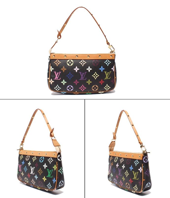 Louis Vuitton Accessory Pouch Handbag Shoulder Bag Shoulder Studded Takashi