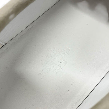 Hermes Game Sneakers Shoes Suede Beige Pink Gold Kelly Hardware Slip-on