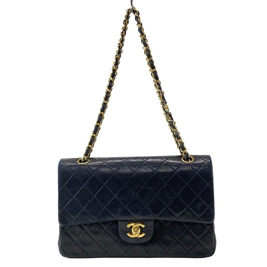 Chanel Shoulder Bag Double Flap Matelasse A01112 Black Chain Shoulder/gold