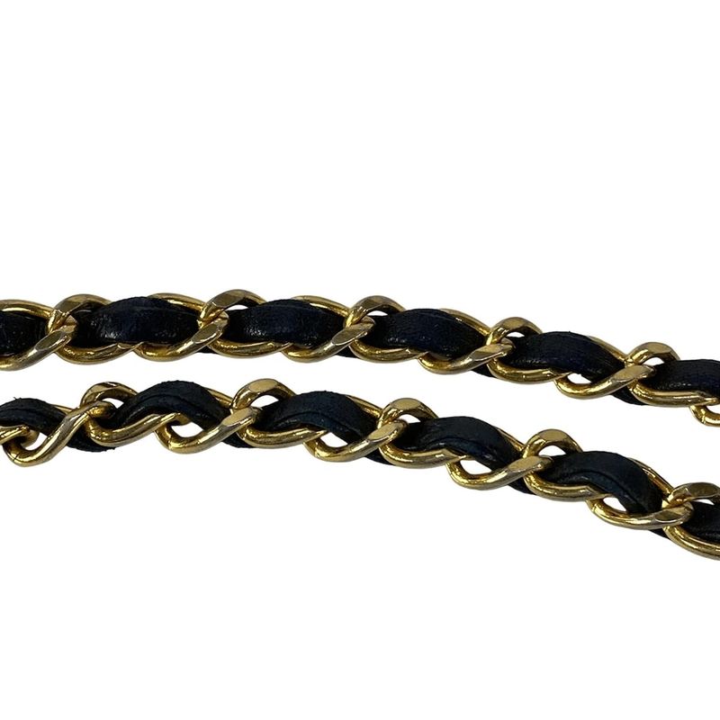 Chanel Shoulder Bag Double Flap Matelasse A01112 Black Chain Shoulder/gold