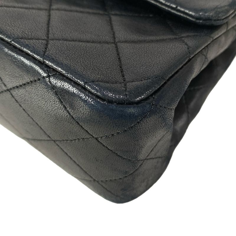 Chanel Shoulder Bag Double Flap Matelasse A01112 Black Chain Shoulder/gold