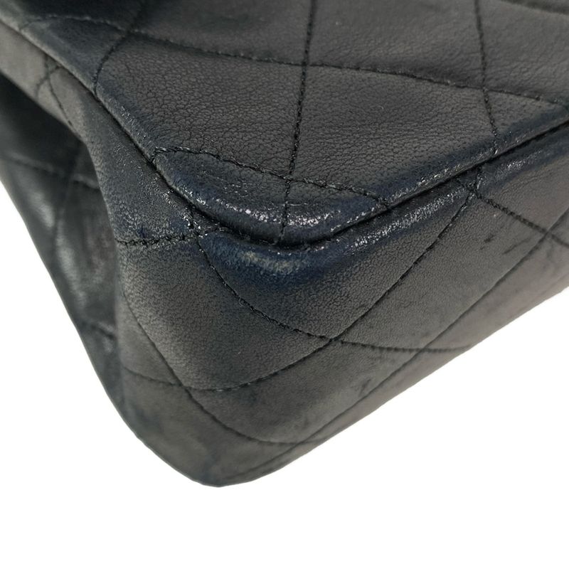 Chanel Shoulder Bag Double Flap Matelasse A01112 Black Chain Shoulder/gold