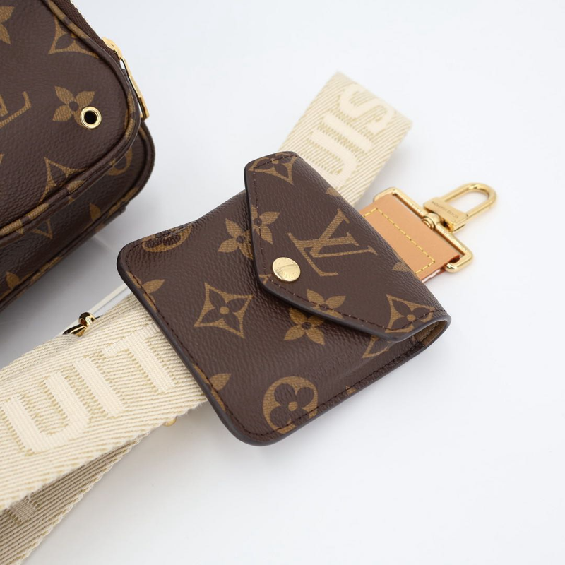 Louis Vuitton Utility Crossbody Shoulder Bag PVC Coated Canvas Leather Monogram