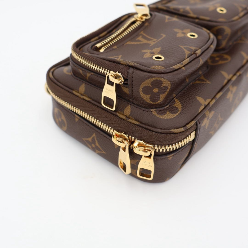 Louis Vuitton Utility Crossbody Shoulder Bag PVC Coated Canvas Leather Monogram