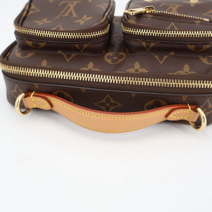 Louis Vuitton Utility Crossbody Shoulder Bag PVC Coated Canvas Leather Monogram