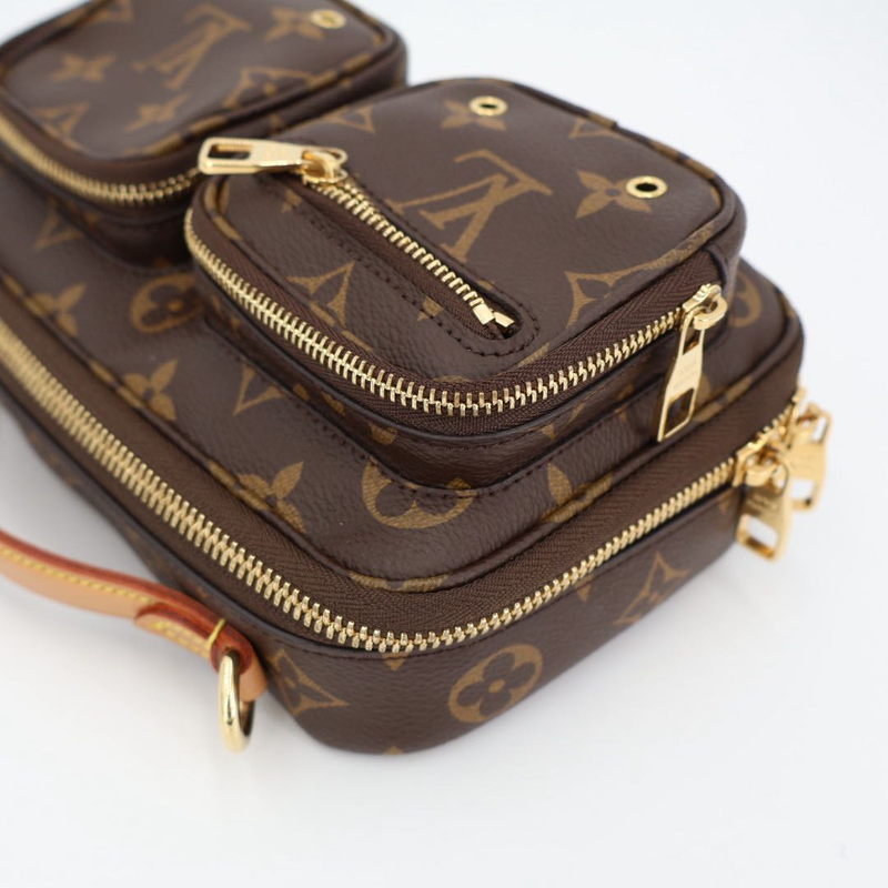 Louis Vuitton Utility Crossbody Shoulder Bag PVC Coated Canvas Leather Monogram