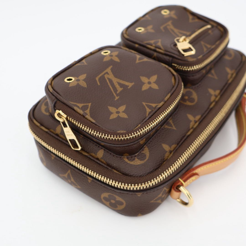 Louis Vuitton Utility Crossbody Shoulder Bag PVC Coated Canvas Leather Monogram