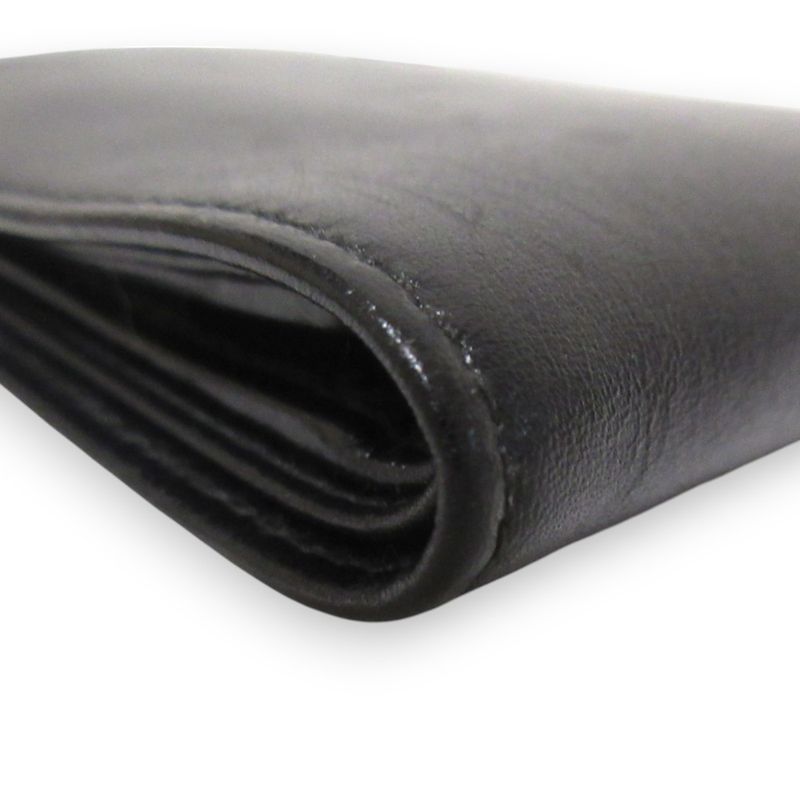 Gucci Interlocking G Leather Bifold Wallet Compact Wallet Black Women's Used