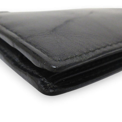 Gucci Interlocking G Leather Bifold Wallet Compact Wallet Black Women's Used