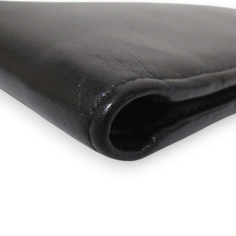 Gucci Interlocking G Leather Bifold Wallet Compact Wallet Black Women's Used