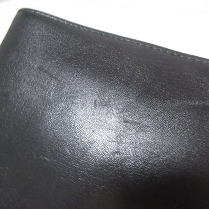 Gucci Interlocking G Leather Bifold Wallet Compact Wallet Black Women's Used