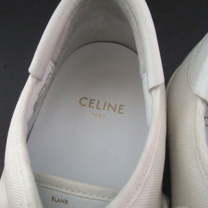 Good Celine Eddy Period Blank Canvas Low Cut Sneakers Size 39 Equivalent To
