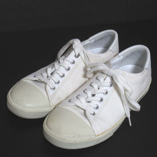 Good Celine Eddy Period Blank Canvas Low Cut Sneakers Size 39 Equivalent To