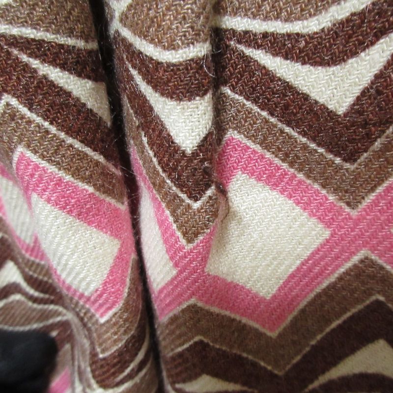 Prada Linen And Silk Total Pattern Sleeveless Knee-length Dress Size 38 Brown