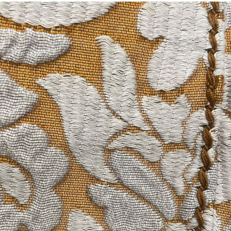 Prada Flower Embroidery Silk Blend Knee Length Skirt 38 Orange And Pink Ladies