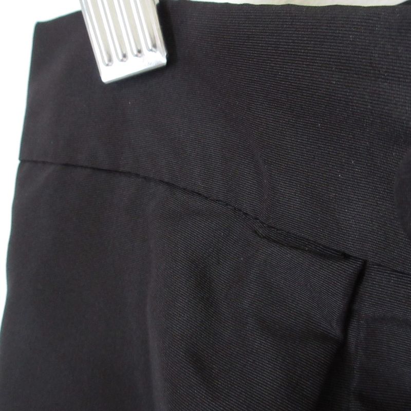 Prada Knee Length Silk Box Pleated Skirt 44S Black Women Used