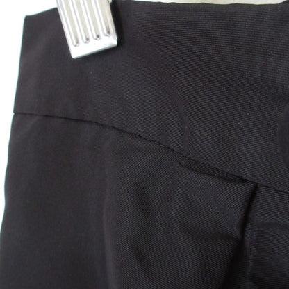 Prada Knee Length Silk Box Pleated Skirt 44S Black Women Used