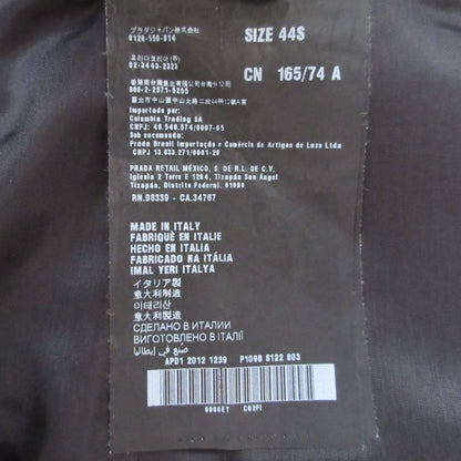 Prada Knee Length Silk Box Pleated Skirt 44S Black Women Used