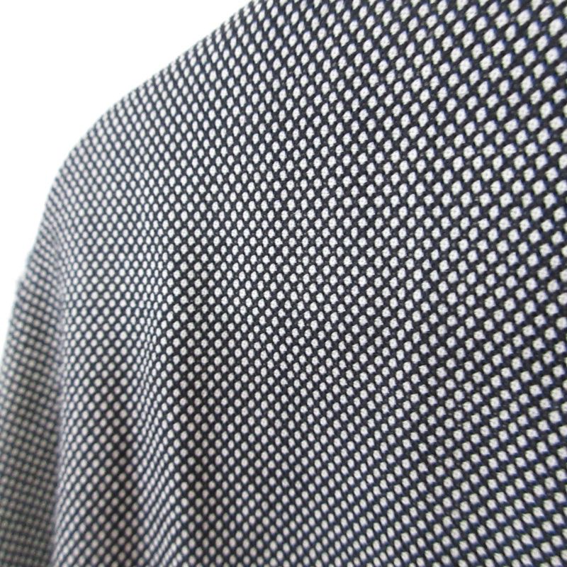 Christian DIOR Vintage Plaid Patterned Winged Mid-length Wool Collarless Jacket