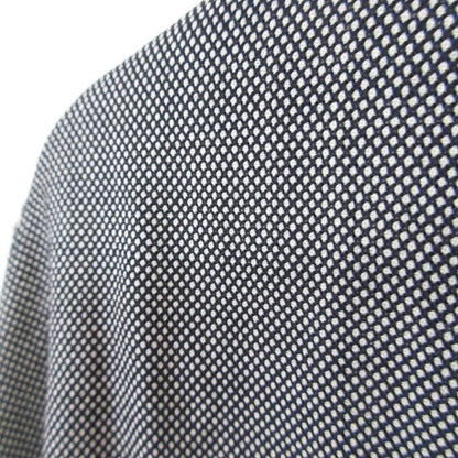 Christian DIOR Vintage Plaid Patterned Winged Mid-length Wool Collarless Jacket